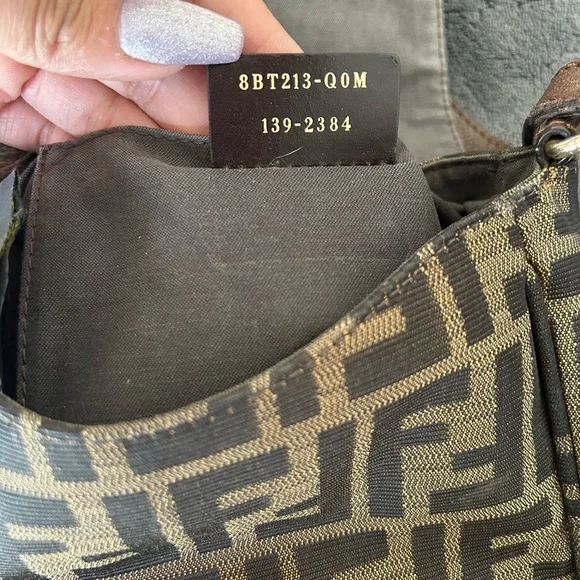 Fendi small zucca canvas artic crossbody brown fabric - Picture 10 of 12